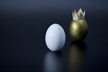 Fotografie getiteld "pair of eggs white…" door Mrivserg, Origineel Kunstwerk, Digitale fotografie