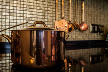 Photography titled "copper Saucepan on…" by Mrivserg, Original Artwork, Digital Photography