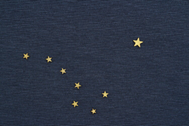 Fotografie getiteld "starry sky  flag of…" door Mrivserg, Origineel Kunstwerk, Digitale fotografie