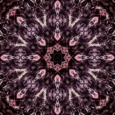 Digitale Kunst getiteld "Rose Gold Mandala" door Mrn, Origineel Kunstwerk, 2D Digital Work