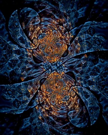 Digital Arts titled "Fractal Galaxy" by Mrn, Original Artwork, 2D Digital Work