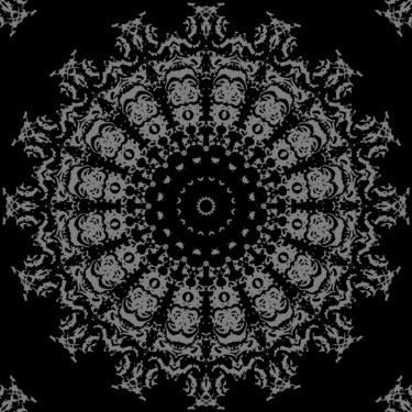 Arte digitale intitolato "Gothic Mandala" da Mrn, Opera d'arte originale, Lavoro digitale 2D