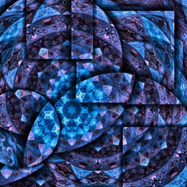 Digitale Kunst mit dem Titel "Dismembered Mandala" von Mrn, Original-Kunstwerk, 2D digitale Arbeit