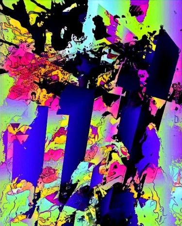 Arts numériques intitulée "Neon Aggression" par Mrn, Œuvre d'art originale, Travail numérique 2D