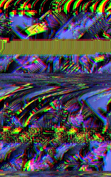 Arts numériques intitulée "Unadjusted TV Screen" par Mrn, Œuvre d'art originale, Travail numérique 2D