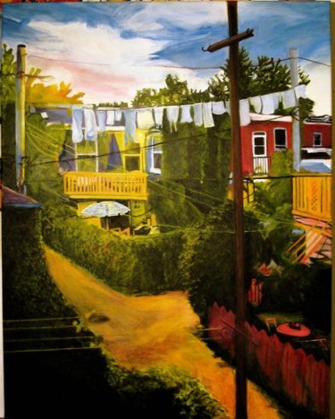 Peinture intitulée "Ruelle Holt" par Michel Robitaille, Œuvre d'art originale