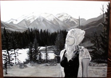 Peinture intitulée "Basia à Banff,  Bas…" par Michel Robitaille, Œuvre d'art originale