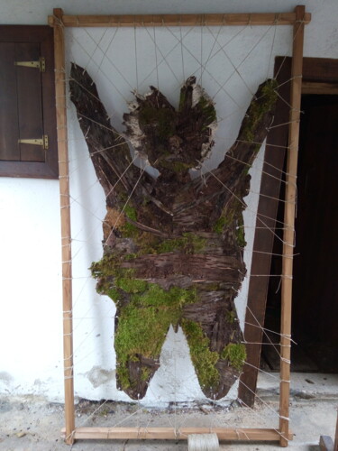 Skulptur mit dem Titel "Ecorcé vif" von David Lachavanne, Original-Kunstwerk, Holz