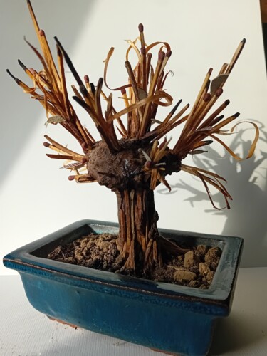Скульптура под названием "Born to burn" - David Lachavanne, Подлинное произведение искусства, Дерево