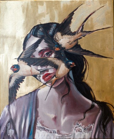 Pintura titulada ""I forgot my life s…" por Mrs Steamcloudy, Obra de arte original, Acrílico Montado en Bastidor de camilla…