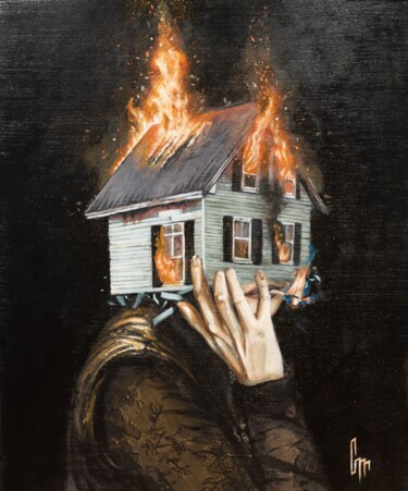 Картина под названием ""Waste Away"" - Mrs Steamcloudy, Подлинное произведение искусства, Акрил Установлен на Деревянная рам…