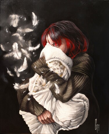 Картина под названием ""Silence"" - Mrs Steamcloudy, Подлинное произведение искусства, Акрил Установлен на Деревянная рама д…