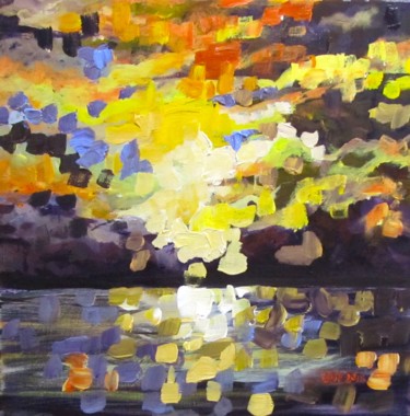 Peinture intitulée "primarily-yellow" par Bobbie O'Toole, Œuvre d'art originale, Acrylique