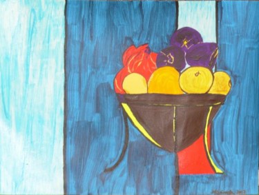 Peinture intitulée "Mandarine" par Msalimata, Œuvre d'art originale