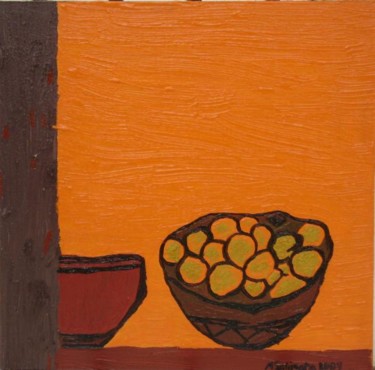 Peinture intitulée "Orange" par Msalimata, Œuvre d'art originale