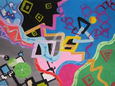 Картина под названием "Elos I" - Msart, Подлинное произведение искусства, Гуашь