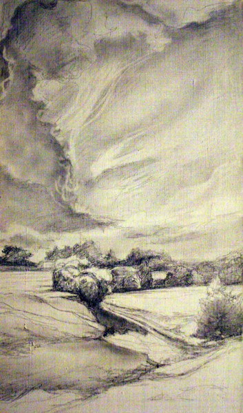 Drawing titled "Sketch landscape" by Mike Satcher, Original Artwork, Other
