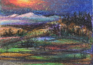 Painting titled "After Fall Of The S…" by Mike Satcher, Original Artwork, Pastel