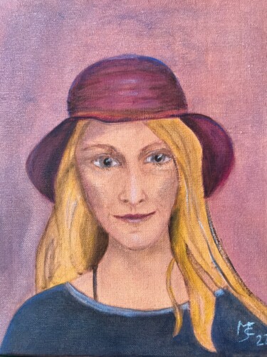 Painting titled "Serie Frauen mit Hut" by M.U.S.E., Original Artwork, Oil