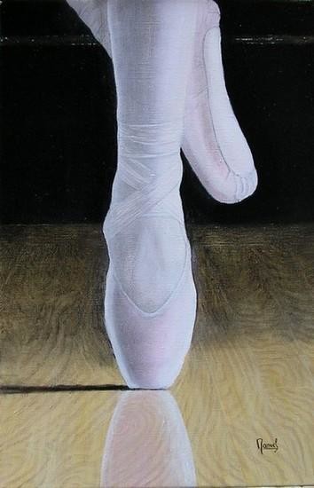 Peinture intitulée "Talon pointe" par Manuel Soarès, Œuvre d'art originale, Huile