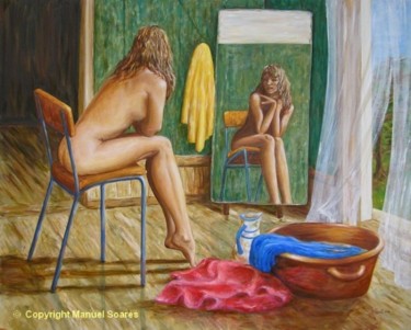 Peinture intitulée "Oh mon miroir" par Manuel Soarès, Œuvre d'art originale