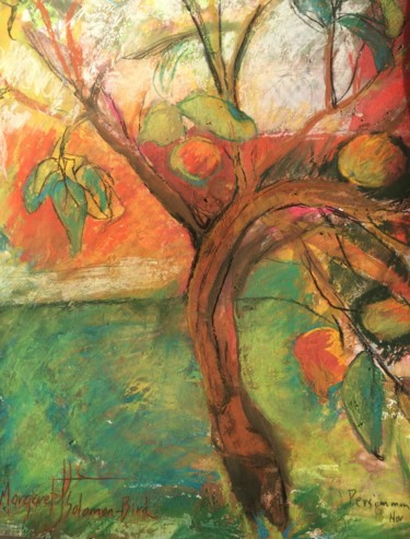 Drawing titled "persimmon tree - pl…" by Margaret Solomon-Bird, Original Artwork, Pastel