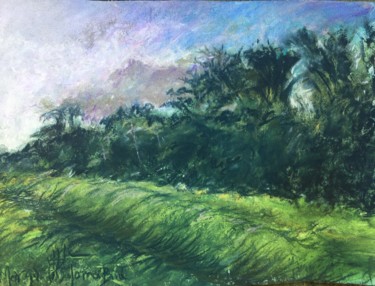 Dessin intitulée "Sunrise by the walk…" par Margaret Solomon-Bird, Œuvre d'art originale, Pastel