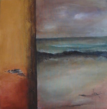 Painting titled "La frontière" by Marie-Sylvie Riviere, Original Artwork