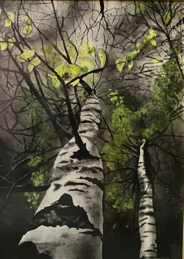 "UNDER THE TREE" başlıklı Tablo Mst Artroom tarafından, Orijinal sanat, Suluboya