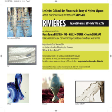 Peinture intitulée "rivieres-1.jpg" par Maria Teresa Bertina, Œuvre d'art originale