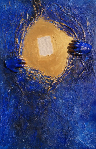 Painting titled "Bleu d'Ovide" by Marine Tessier, Original Artwork, Acrylic