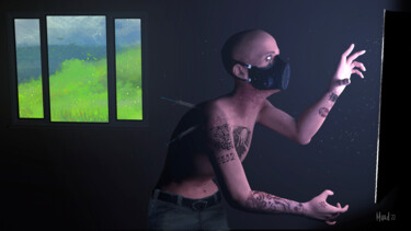 Arts numériques intitulée "Confiné" par Muad, Œuvre d'art originale, Modélisation 3D