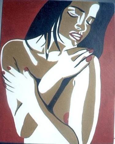 Pintura intitulada "Abstract Nude 1" por Adam Bolton, Obras de arte originais, Óleo