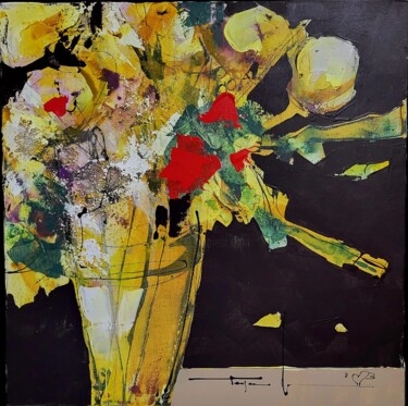 Painting titled "FLOWERS" by Mugur Popa, Original Artwork, Acrylic