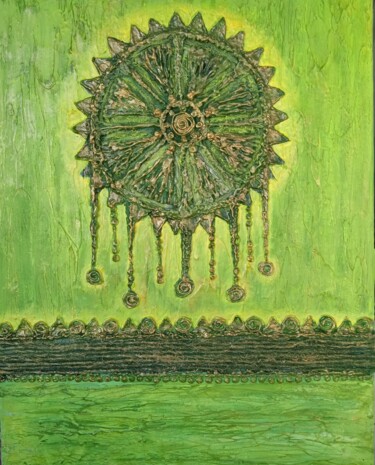Schilderij getiteld ""Лес. Дух леса"" door Mukhabbat Efimova, Origineel Kunstwerk, Acryl