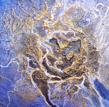 Peinture intitulée ""Золото. Горы в абс…" par Mukhabbat Efimova, Œuvre d'art originale, Acrylique