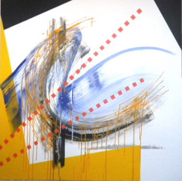 Peinture intitulée "Convergence" par Muller Odette, Œuvre d'art originale, Acrylique Monté sur Châssis en bois