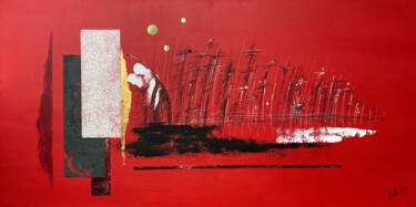 Painting titled "Inspiration retour…" by Muller Odette, Original Artwork, Acrylic