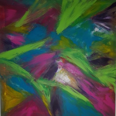 Peinture intitulée "Mélange des couleurs" par Annick Muller, Œuvre d'art originale, Acrylique