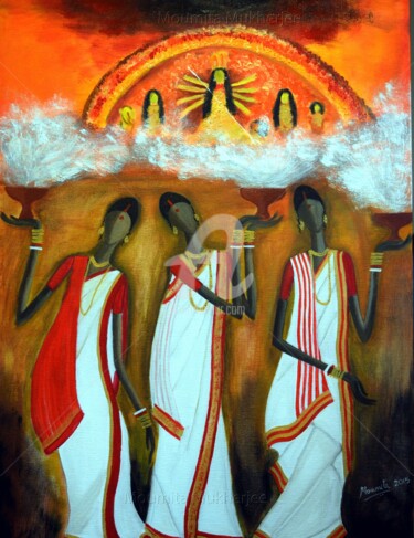 Painting titled "To the rhythms of d…" by Mumuscape, Original Artwork, Acrylic