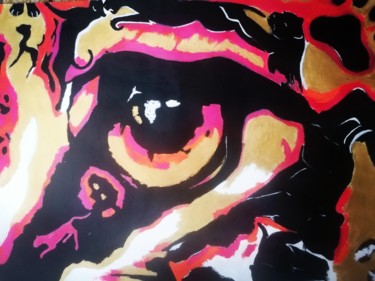 Картина под названием "Jaguar" - Mumuzepaint, Подлинное произведение искусства, Акрил