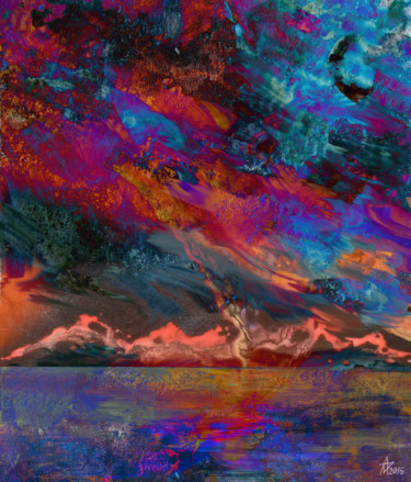 Digital Arts titled "Storm." by Munir Akhmejanov, Original Artwork, Digital Painting