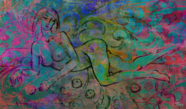 Digital Arts titled "Nude #2. A series o…" by Munir Akhmejanov, Original Artwork, Digital Painting