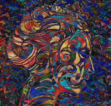 Digitale Kunst mit dem Titel "Portrait." von Munir Akhmejanov, Original-Kunstwerk, Digitale Malerei