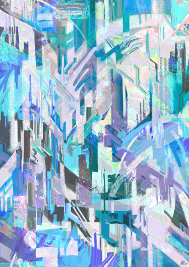 Цифровое искусство под названием "City. Abstraction.…" - Munir Akhmejanov, Подлинное произведение искусства, Цифровая живопи…