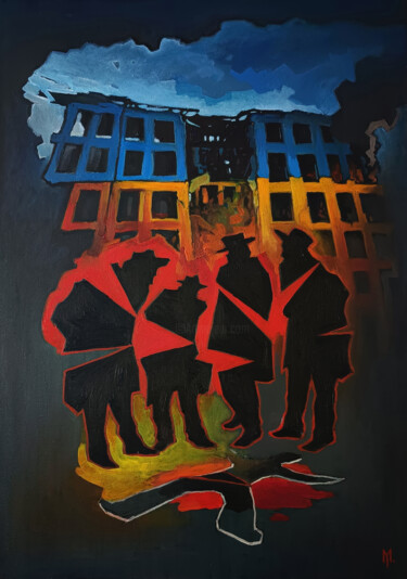 Pittura intitolato "in Ukraine" da Yura Matiyashchuk, Opera d'arte originale, Olio