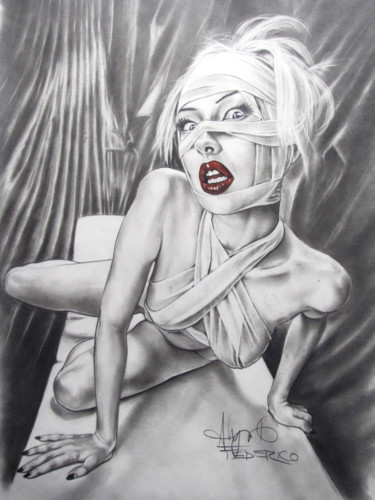 Drawing titled "Your Fault" by Alyn Federico, Original Artwork, Graphite