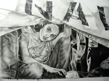 Tekening getiteld "Amerika" door Alyn Federico, Origineel Kunstwerk, Grafiet