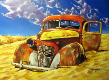 Painting titled "Taxi Service" by Alyn Federico, Original Artwork, Oil