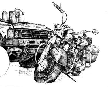 Drawing titled "Old Toys" by Alyn Federico, Original Artwork, Marker